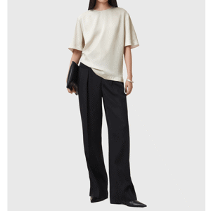 AllSaints Amelie Satin Relaxed Fit T-Shirt